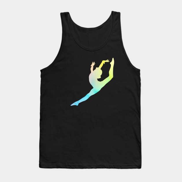 Gymnast Silhouette Tank Top by sportartbubble